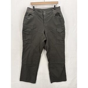 Duluth Fire Hose Flex Shift Relaxed Leg Pants Womens 16W Green Cargo Utility